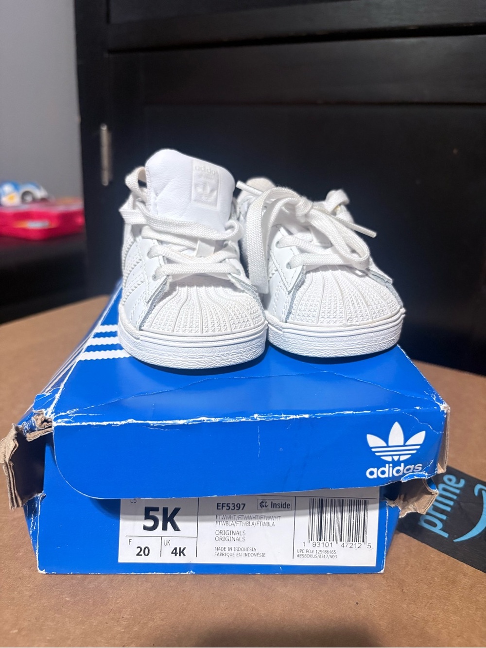 adidas Kids White Superstar Baby Sneakers
